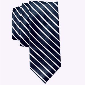 Tommy Hilfiger - Striped Silk Tie - Blue & White